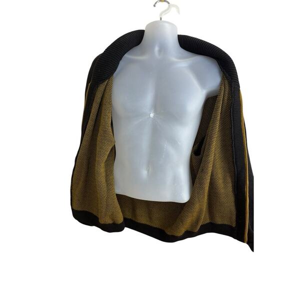 Seattle Knitting Mills Penguin Cardigan Mens Size L Black Vintage 60's Sweater - Picture 7 of 14